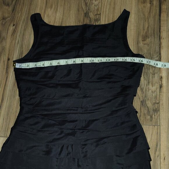 Rachael G. Black Summer Dress with Ruffled Straps - Picture 10 of 10